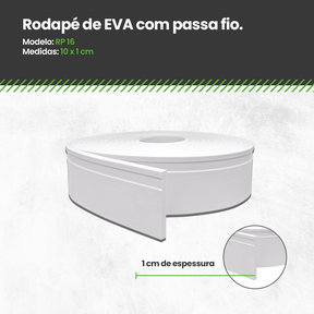 Rodapé Passa fio de EVA Autocolante | RP16 - Meu Rodapé