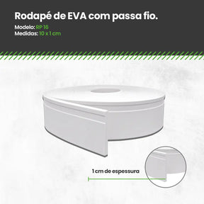 Rodapé Passa fio de EVA Autocolante | RP16-Meu-Rodape--