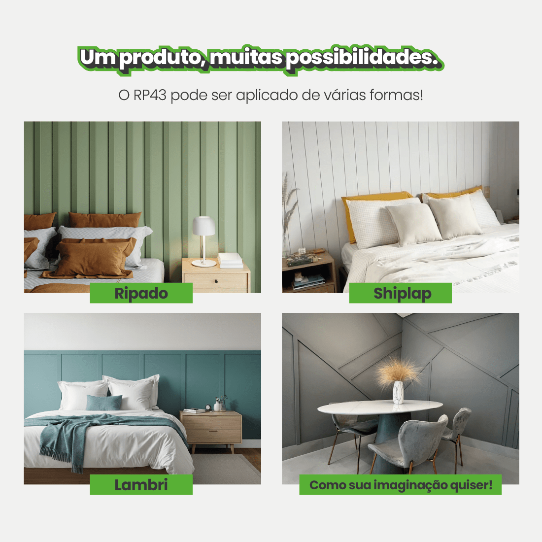 Painel Ripado de EVA Autocolante | RP43 - Meu Rodapé