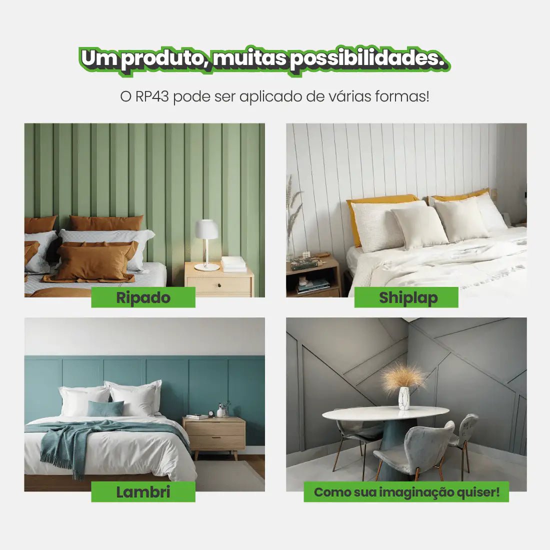 Painel Ripado de EVA Autocolante | RP43-Meu-Rodape--