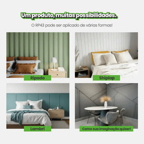 Painel Ripado de EVA Autocolante | RP43-Meu-Rodape--