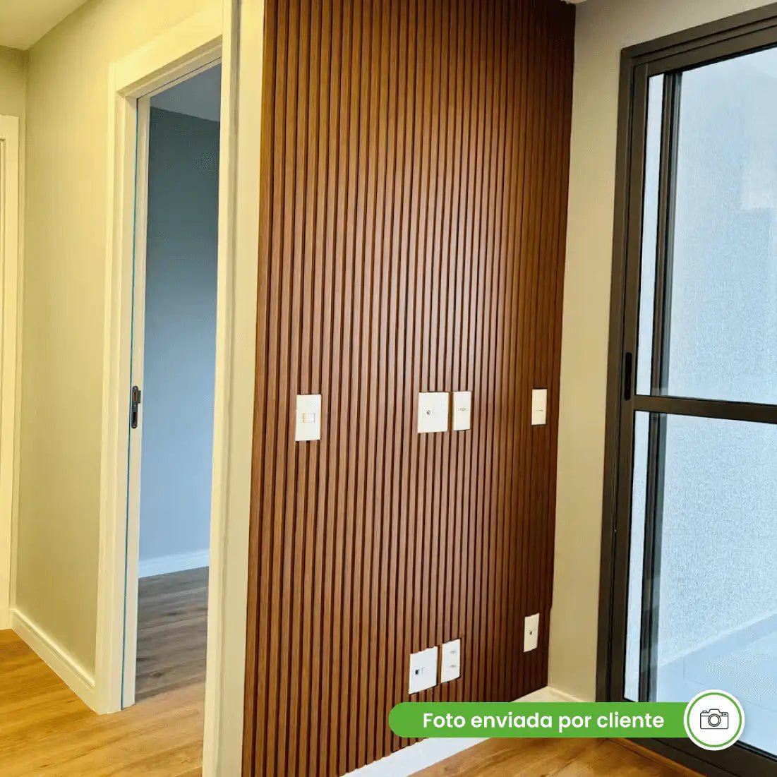 Painel Ripado Laminado de EVA Autocolante | Linha Madeto-Meu-Rodape--