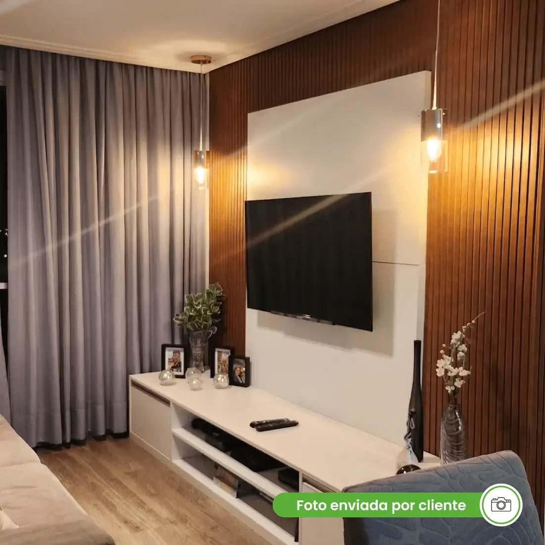 Painel Ripado Laminado de EVA Autocolante | Linha Madeto-Meu-Rodape--