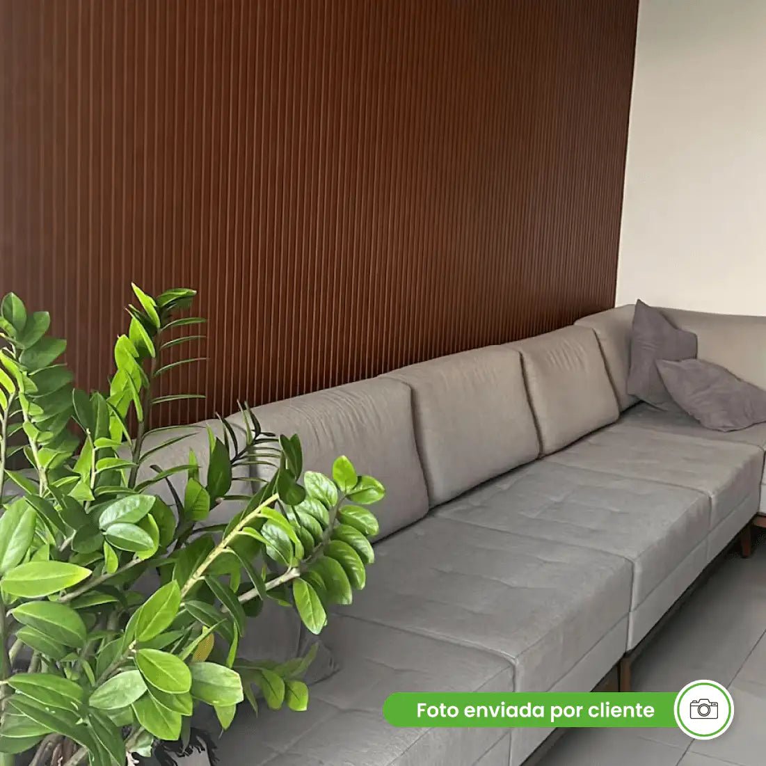 Painel Ripado Laminado de EVA Autocolante | Linha Madeto-Meu-Rodape--