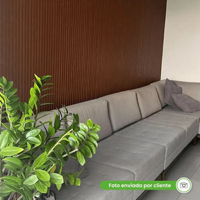 Painel Ripado Laminado de EVA Autocolante | Linha Madeto-Meu-Rodape--