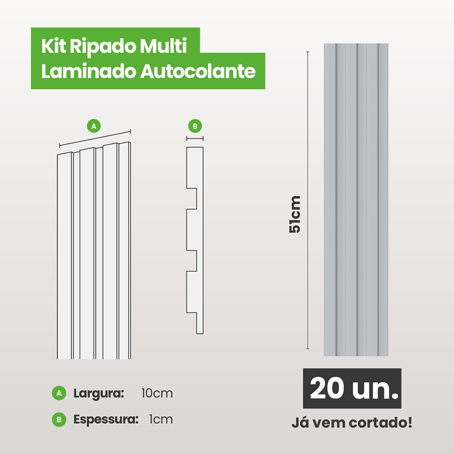 Kit Ripado MULTI | Play | Meu Rodapé - Meu Rodapé