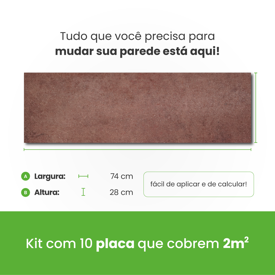 Revestimento Autocolante Coleção Pedras Formato Placa