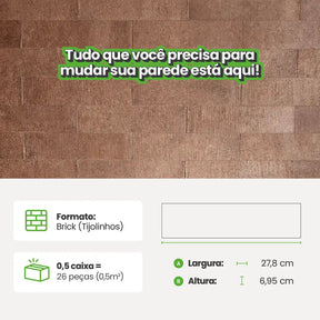 Revestimento Tijolinho Autocolante em Pedra Flexível-Meu-Rodape--