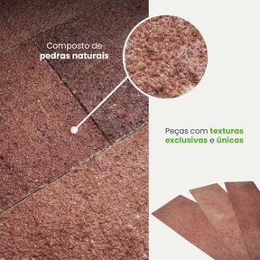 Revestimento Autocolante Coleção Pedras Formato Placa - Meu Rodapé