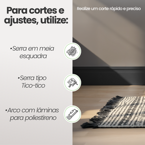 Rodapé de Poliestireno Frisado | Barra de 1.8 metros