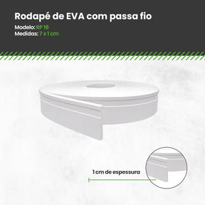 Rodapé Passa fio de EVA Autocolante | RP16-Meu-Rodape--