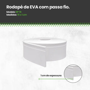 Rodapé Passa fio de EVA Autocolante | RP16-Meu-Rodape--