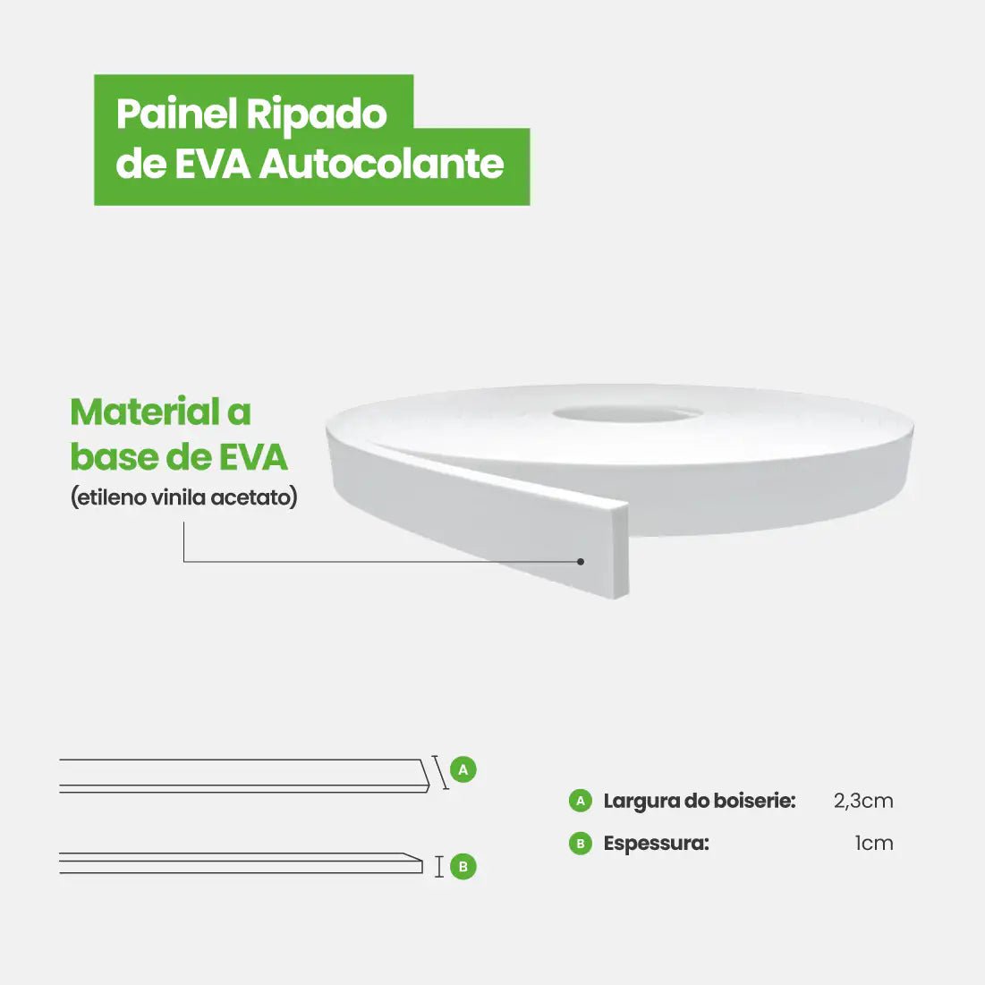 Painel Ripado de EVA Autocolante | RM43-Meu-Rodape--