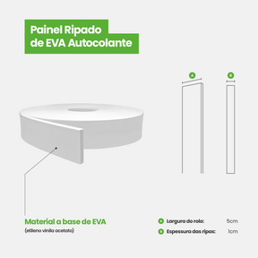 Painel Ripado de EVA Autocolante | RP43
