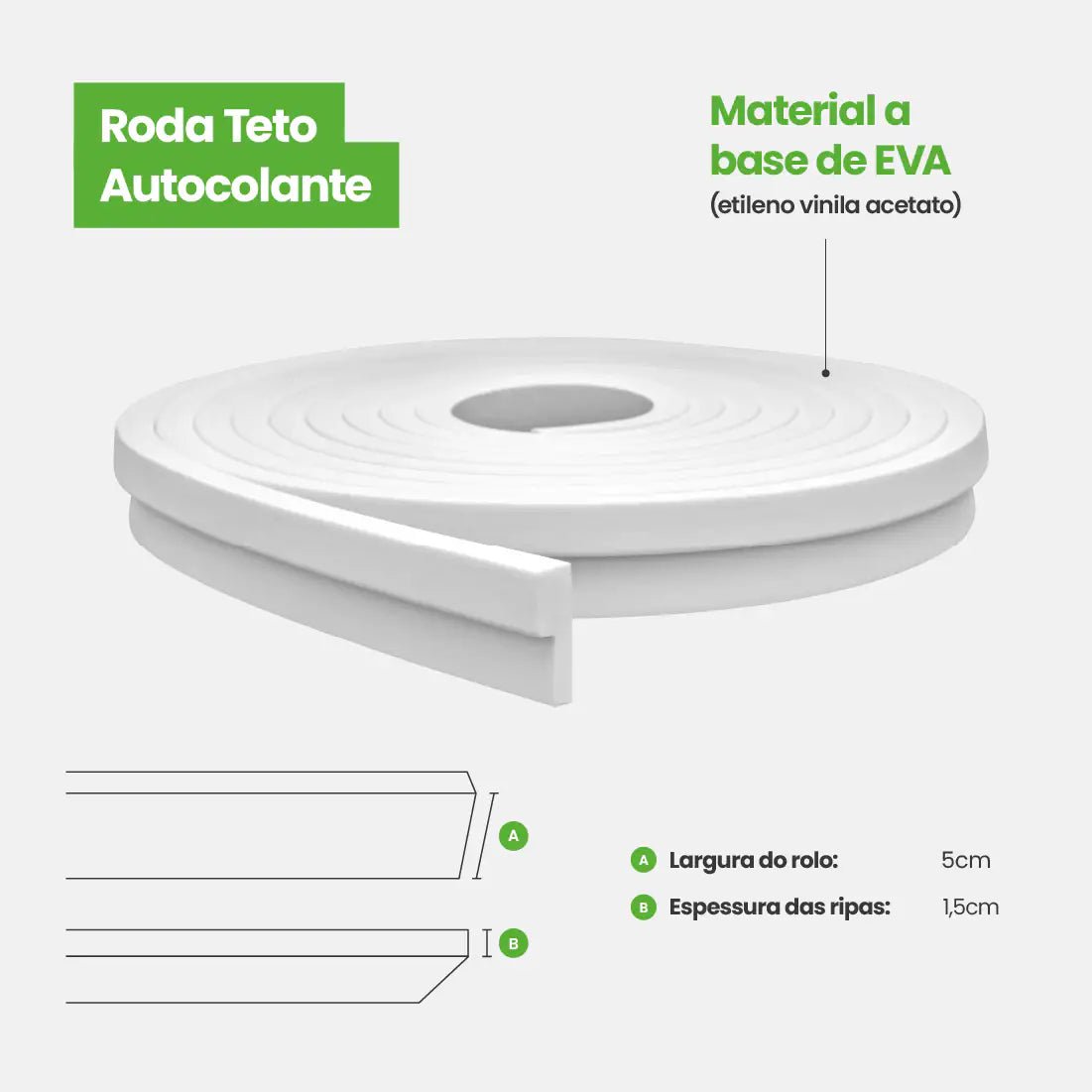 Roda Teto EVA Autocolante | RT601-Meu-Rodape--