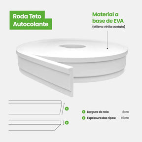 Roda Teto EVA Autocolante | RT70-Meu-Rodape--