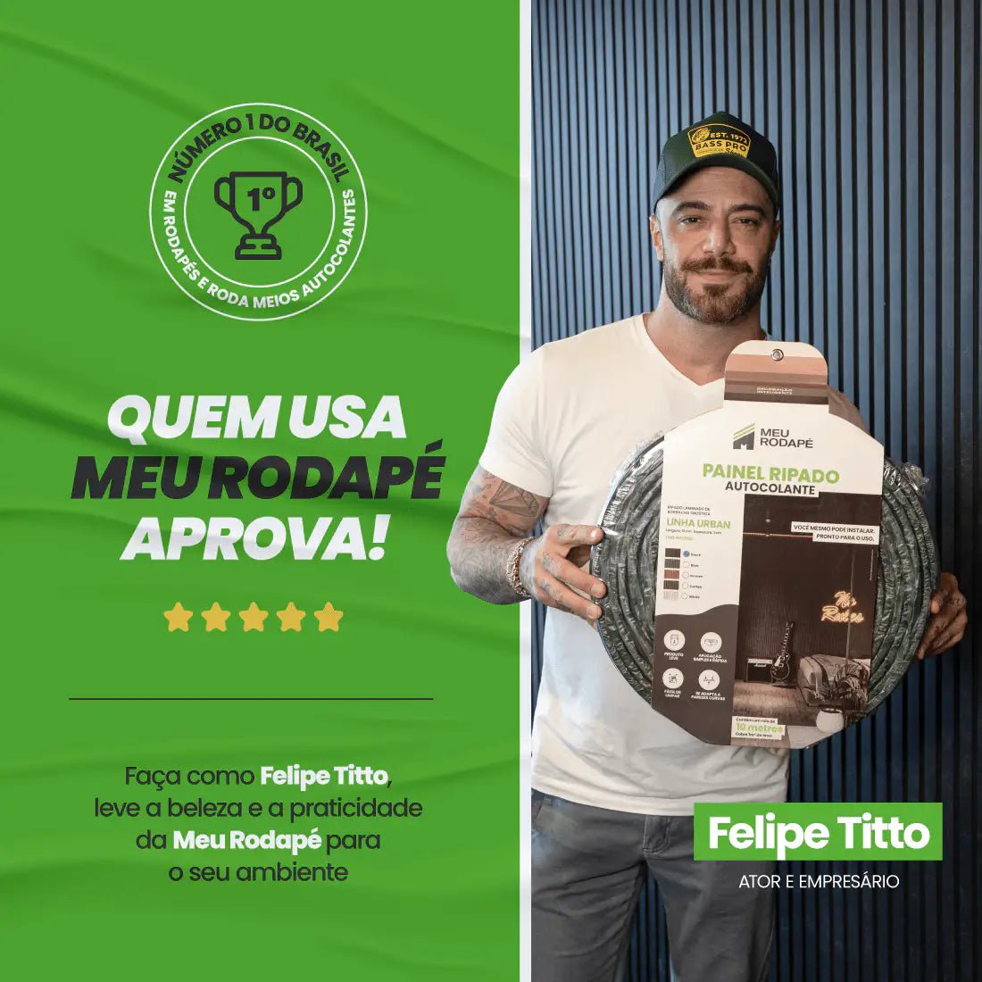 Kit Cabeceira Painel Ripado Autocolante | Linha Play-Meu-Rodape--