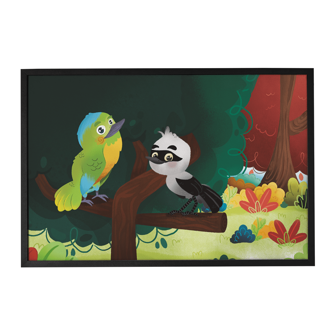 Quadro Decorativo Floresta com Pássaros | Rafaela Maia