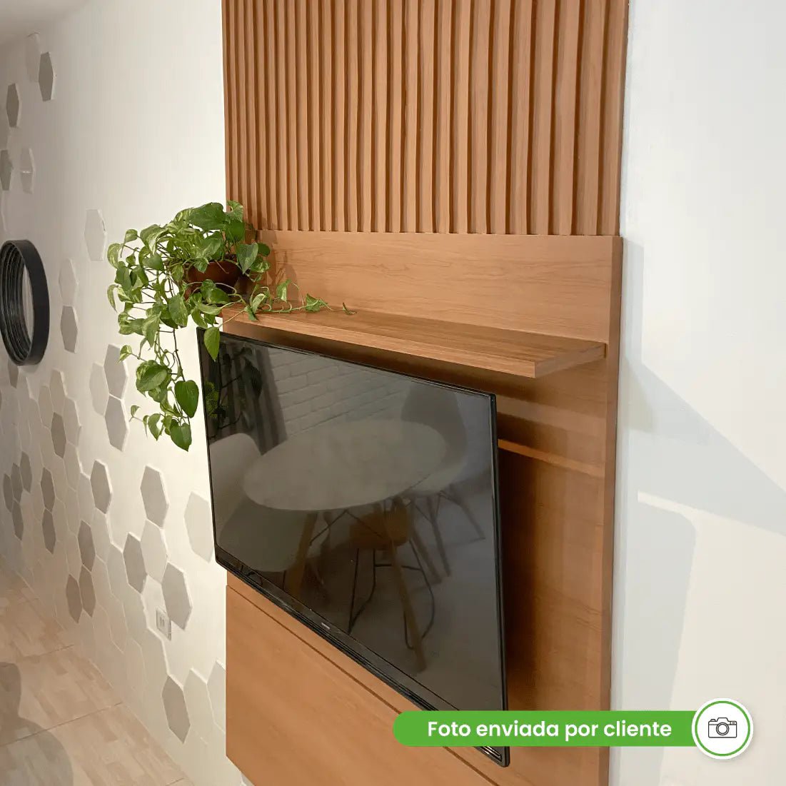 Painel Ripado de EVA Autocolante | RM43-Meu-Rodape--