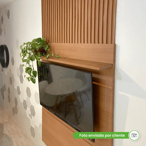 Painel Ripado de EVA Autocolante | RM43-Meu-Rodape--