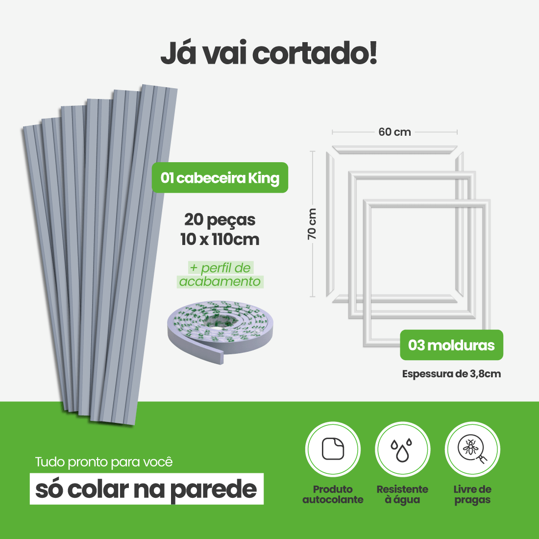 Kit Decoração para Quarto | Linha Decora Fácil - Meu Rodapé