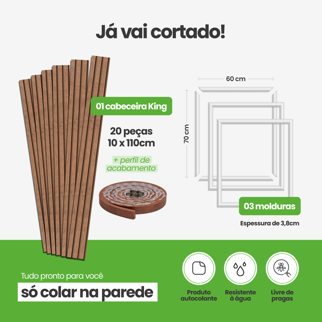 Kit Decoração para Quarto | Linha Decora Fácil - Meu Rodapé