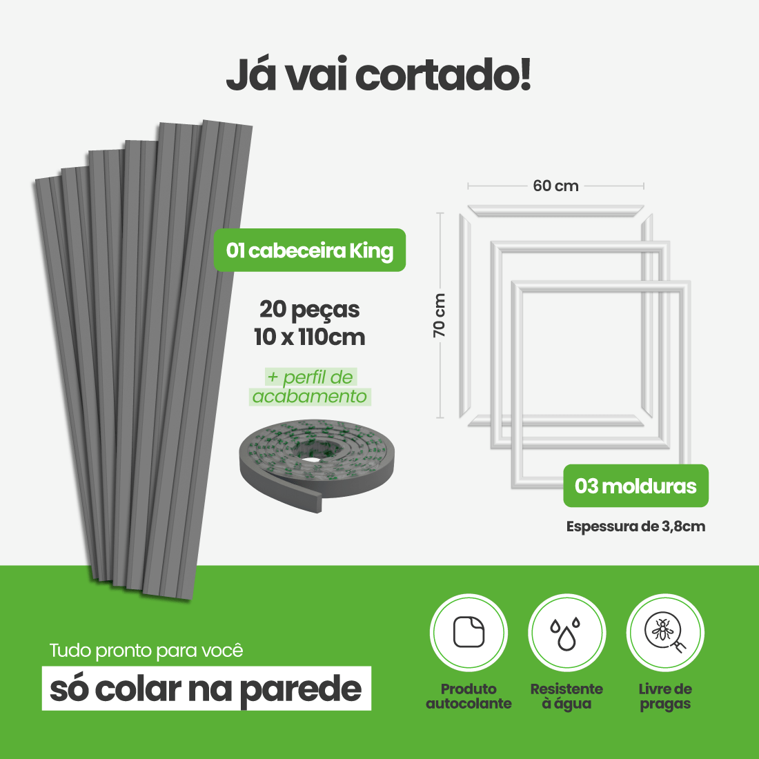 Kit Decoração para Quarto | Linha Decora Fácil - Meu Rodapé