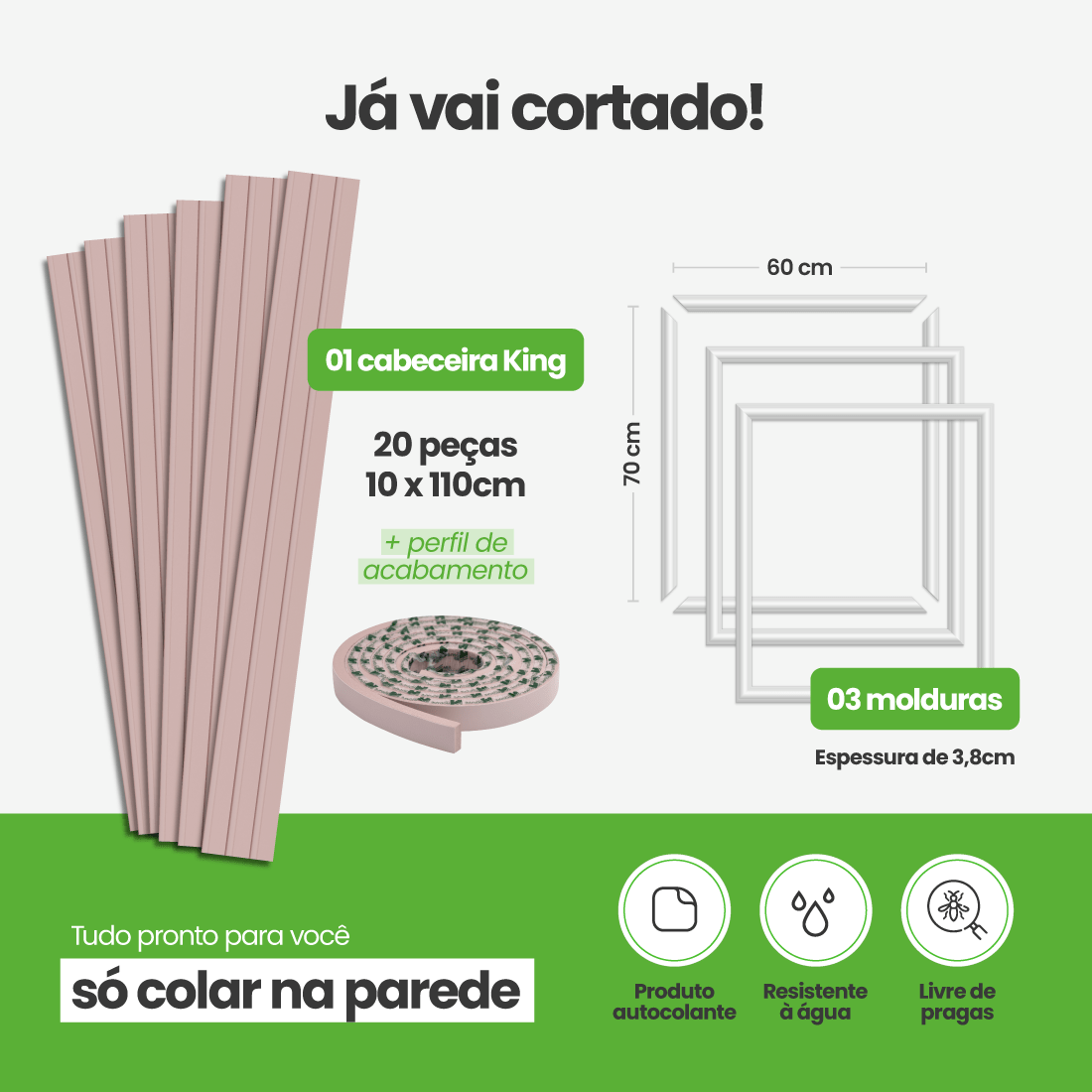 Kit Decoração para Quarto | Linha Decora Fácil - Meu Rodapé