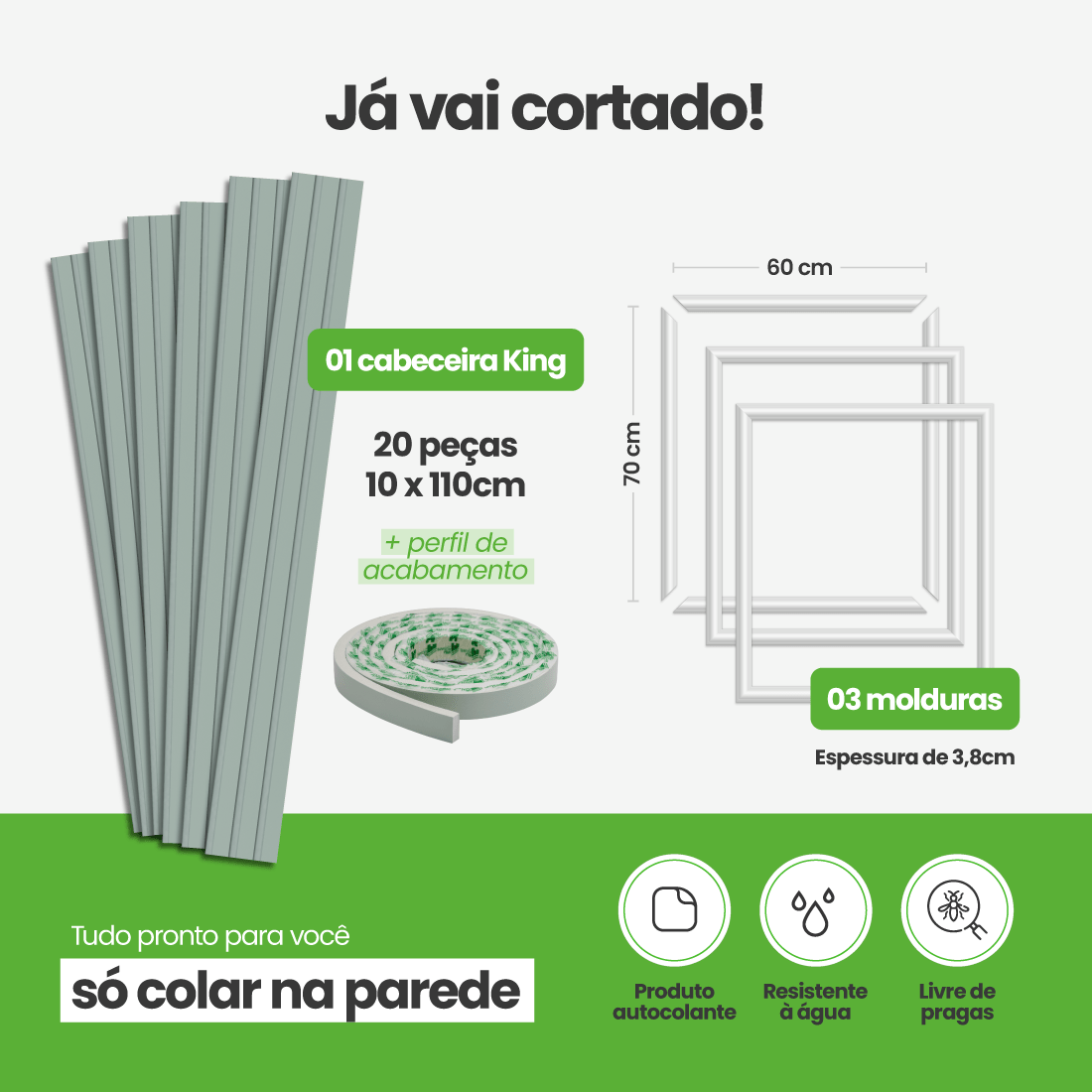 Kit Decoração para Quarto | Linha Decora Fácil - Meu Rodapé
