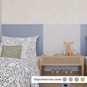 Kit Cabeceira Painel Ripado Autocolante | Linha Play-Meu-Rodape--