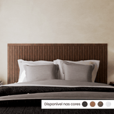 Kit Cabeceira Painel Ripado | Linha Urban + - Meu Rodapé