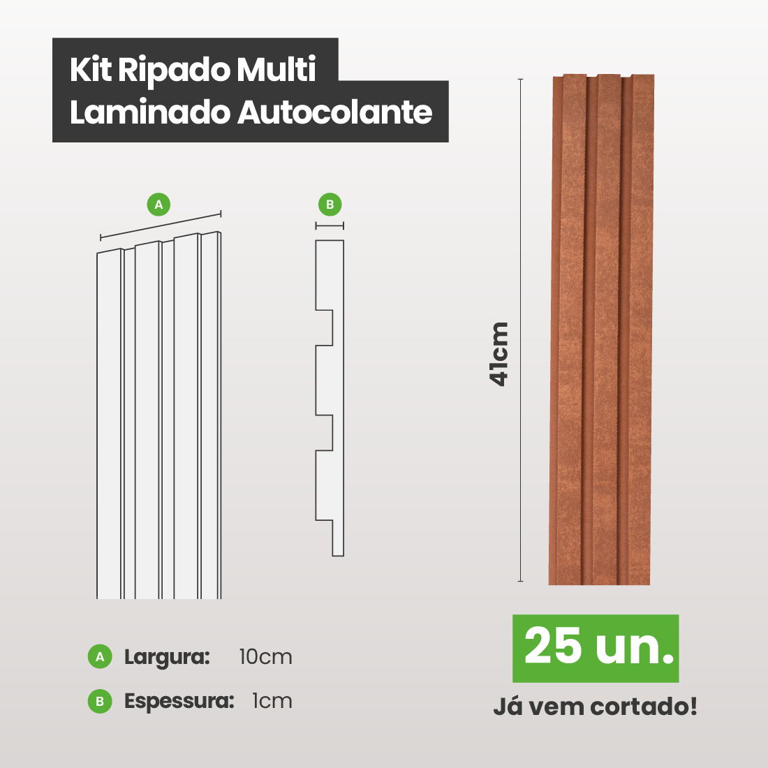 Kit Ripado MULTI | Urban | Meu Rodapé