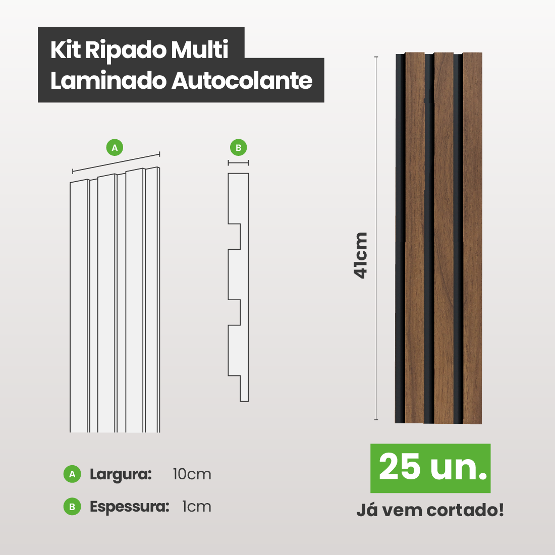 Kit Ripado MULTI | Madeto | Meu Rodapé