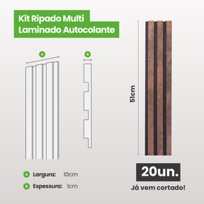 Kit Ripado MULTI | Urban | Meu Rodapé
