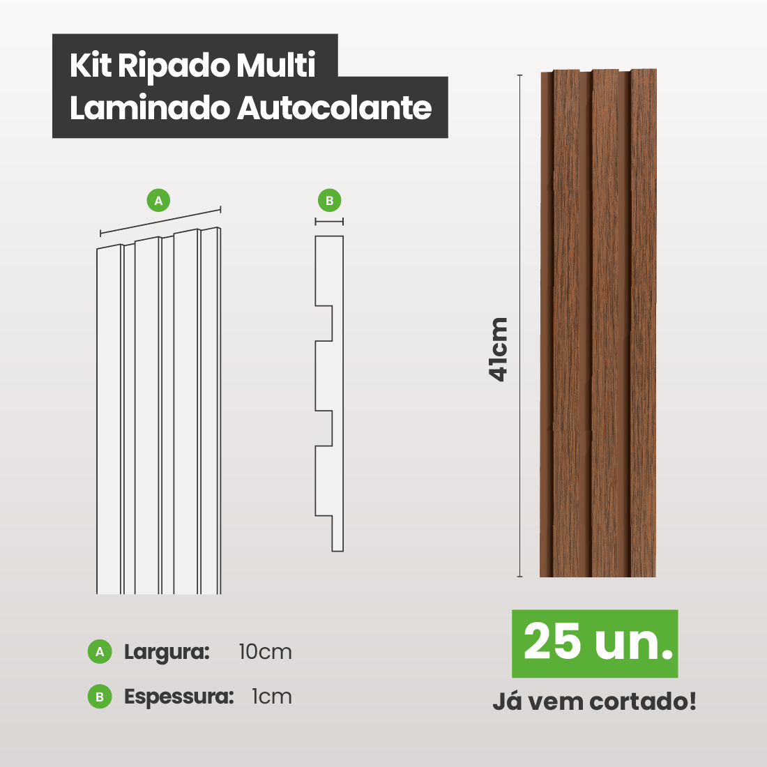 Kit Ripado MULTI | Madeto | Meu Rodapé
