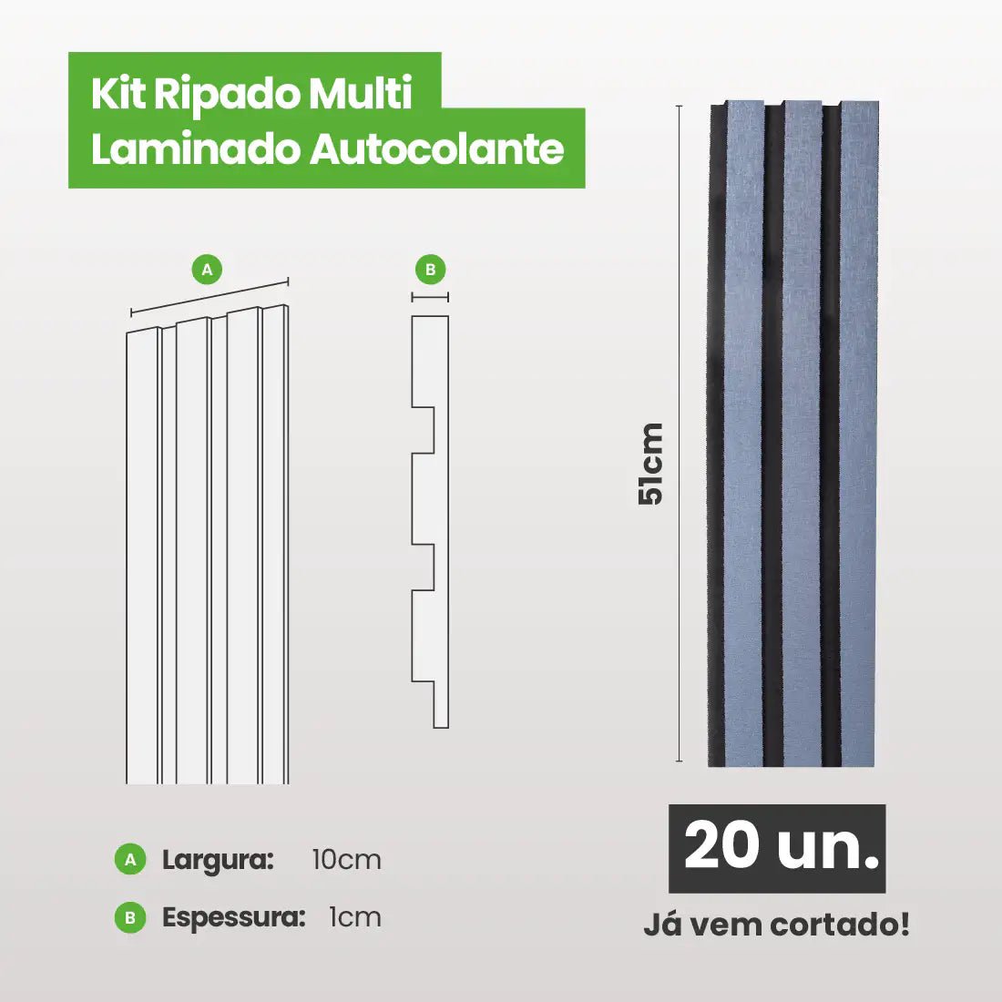 Kit Ripado MULTI | Urban | Meu Rodapé-Meu-Rodape--