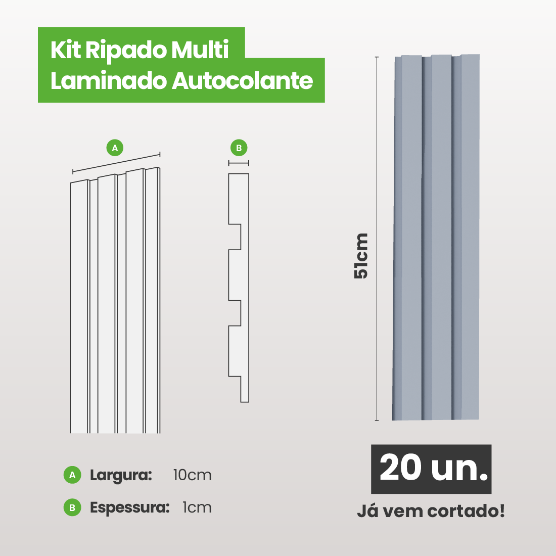 Kit Ripado MULTI | Play | Meu Rodapé