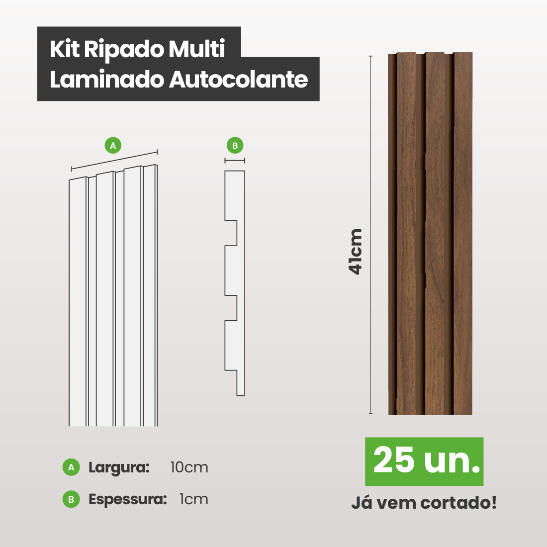 Kit Ripado MULTI | Madeto | Meu Rodapé