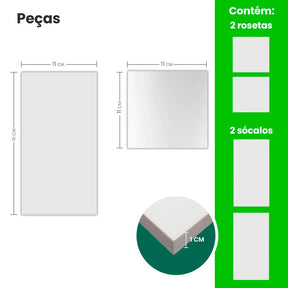 Kit Sócalos e Rosetas para Porta-Meu-Rodape--