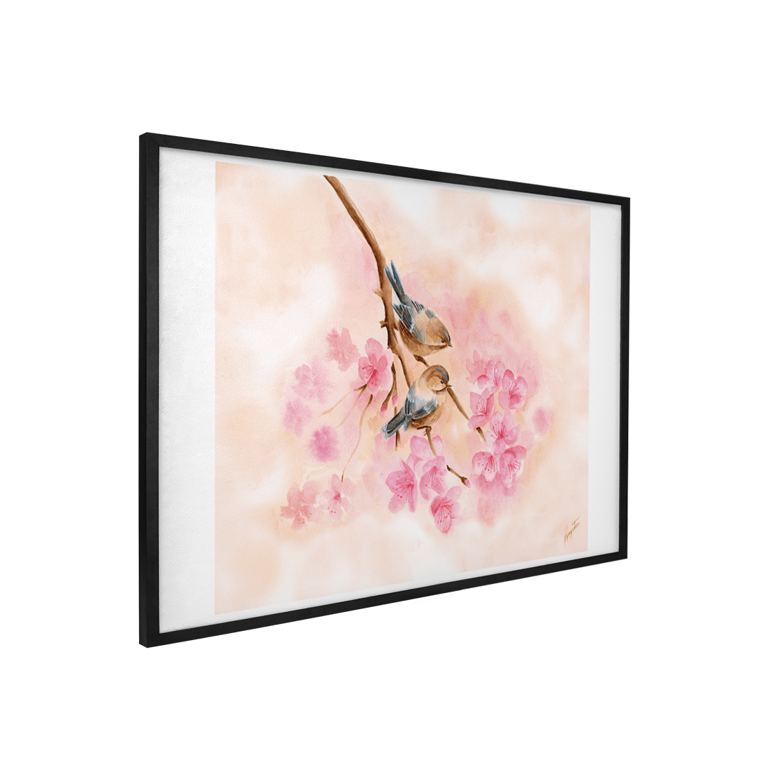 Quadro Decorativo Pássaros e Cerejeiras 2 | Nanda Peyroton