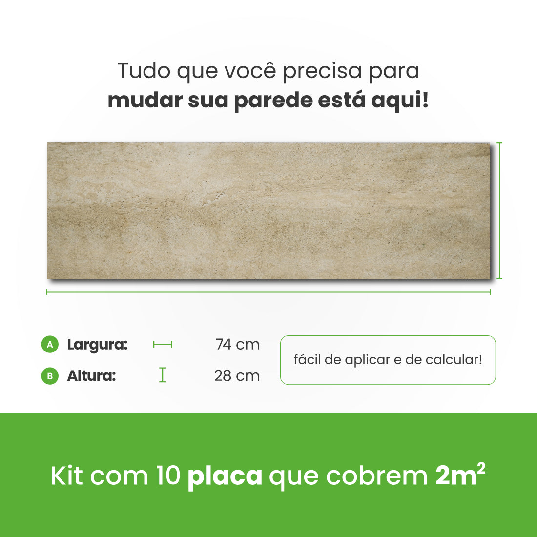 Revestimento Autocolante Coleção Pedras Formato Placa