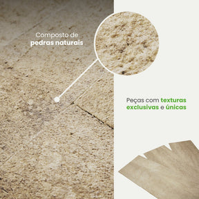 Revestimento Autocolante Coleção Pedras Formato Placa - Meu Rodapé