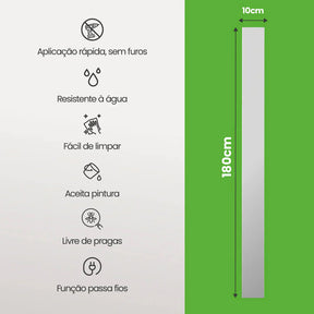 Rodapé de Poliestireno Liso | Barra de 1.8 metros
