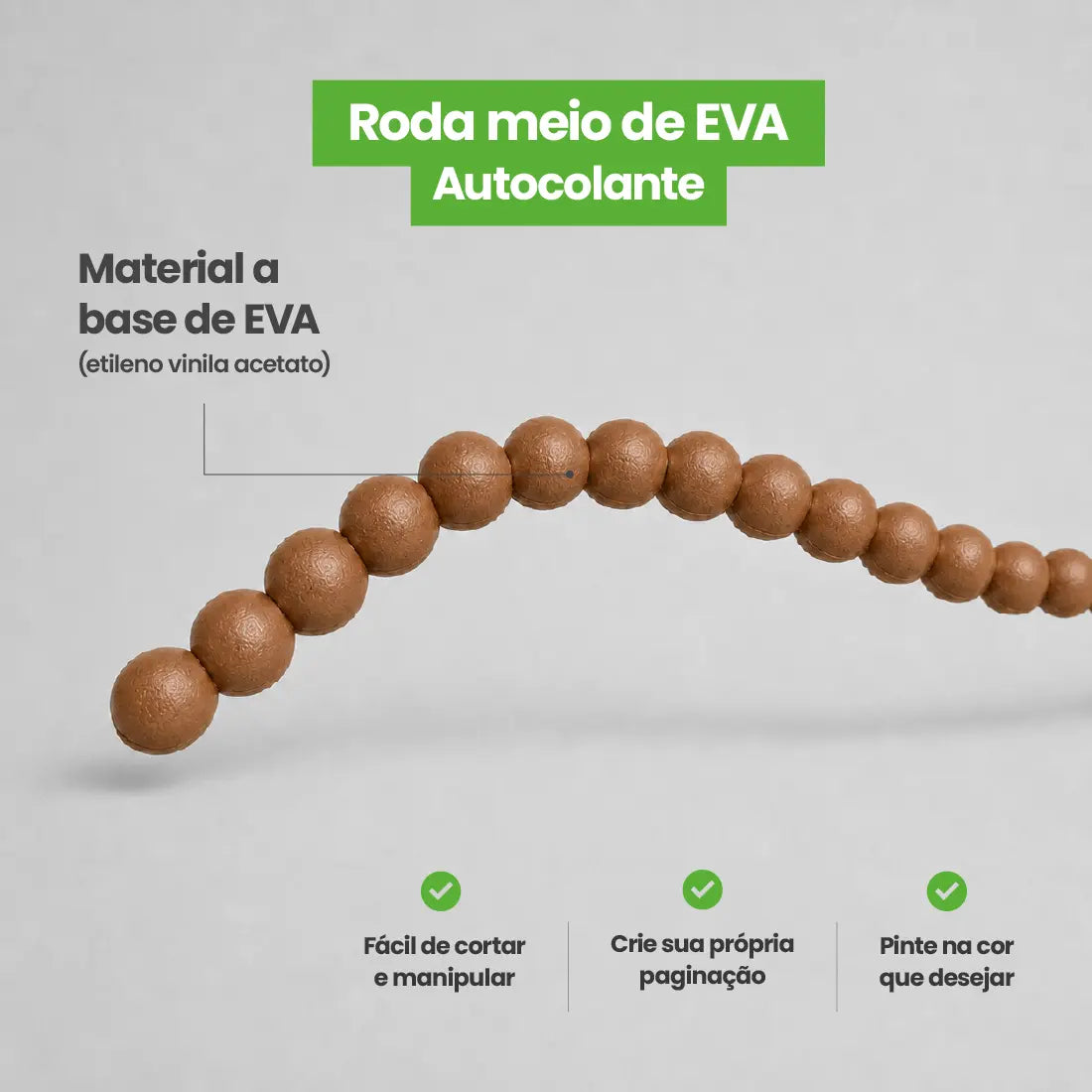 Rodameio Pérola em EVA Autocolante