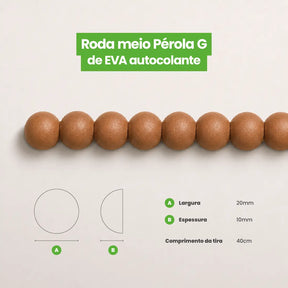 Rodameio Pérola em EVA Autocolante