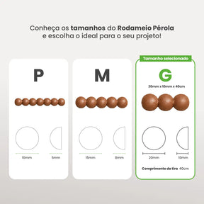 Rodameio Pérola em EVA Autocolante