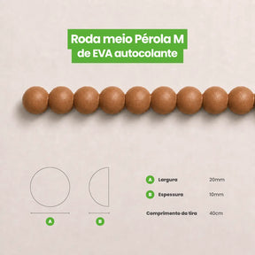 Rodameio Pérola em EVA Autocolante