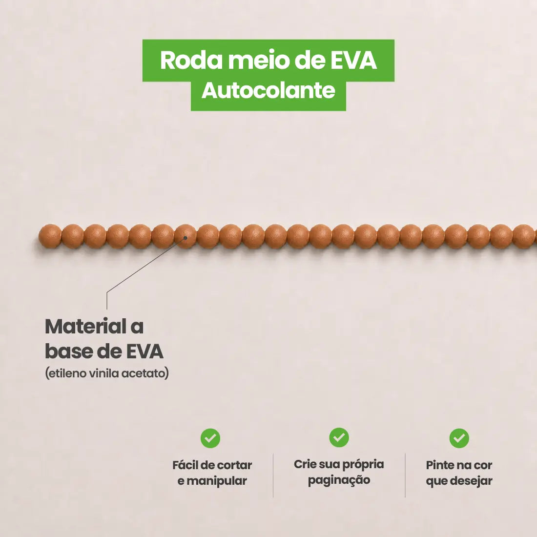 Rodameio Pérola em EVA Autocolante