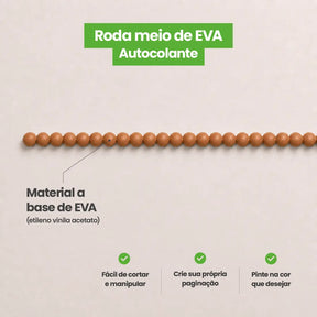 Rodameio Pérola em EVA Autocolante
