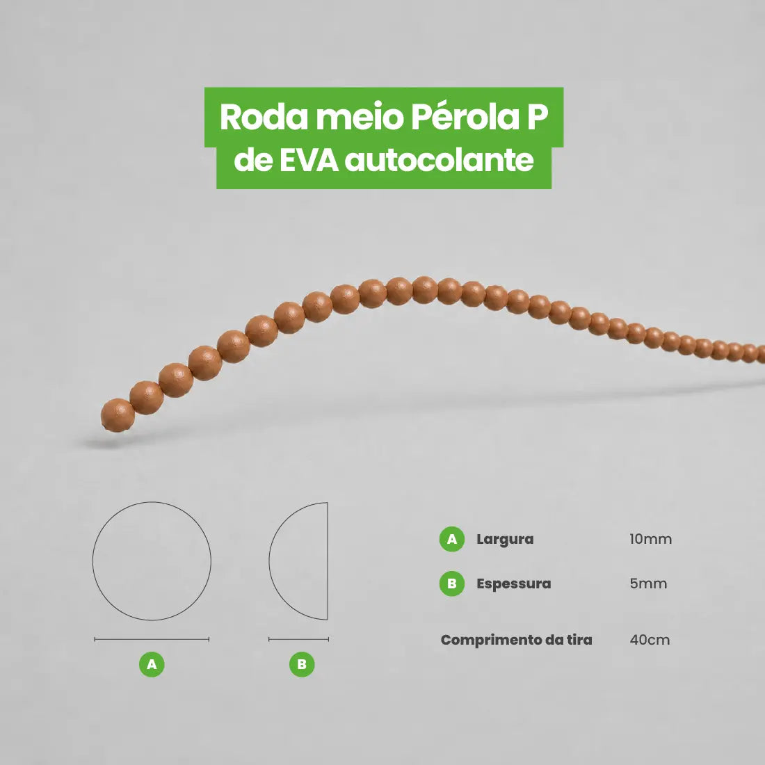 Rodameio Pérola em EVA Autocolante